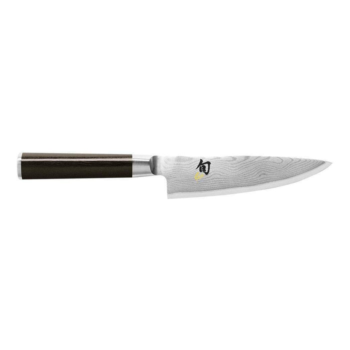 6 inch Shun Classic Chef's Knife displayed horizontally on white background