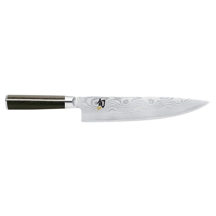 10 inch Shun Classic Chef's Knife displayed horizontally on a white background