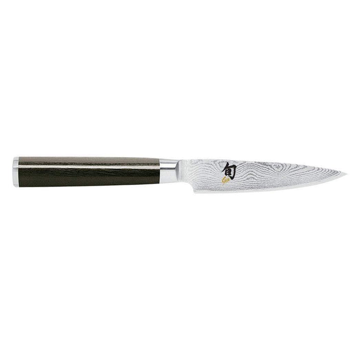 4 inch Shun Classic Paring Knife displayed horizontally on white background