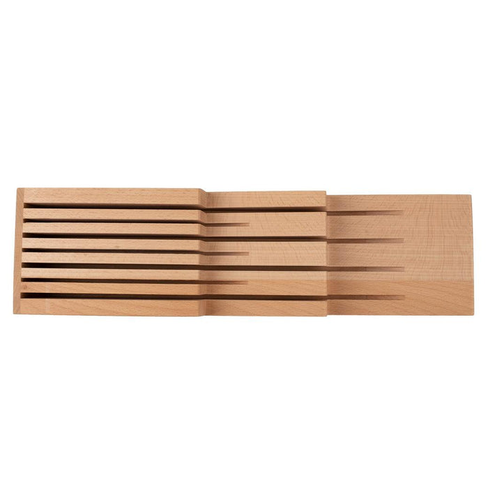 Top view of Shun In-Drawer Knife Tray 7-Slot displayed on a white background