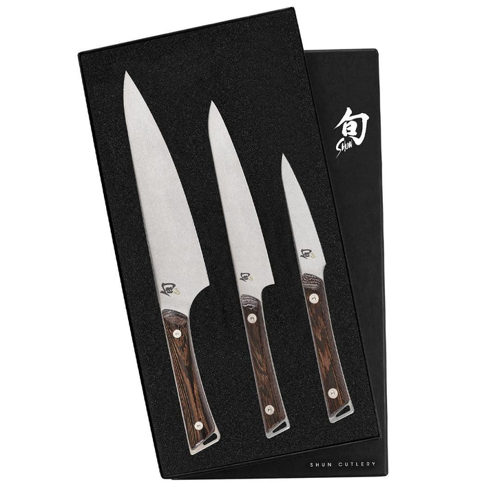Shun Kanso 3 Pc Starter Set displayed inside a black box on a white background