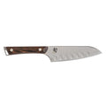 Shun Kanso Hollow Ground Santoku Knife displayed horizontally on a white background