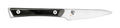 A Shun Kazahana 3.5-inch paring knife with a black wood handle and a satin-finished blade.