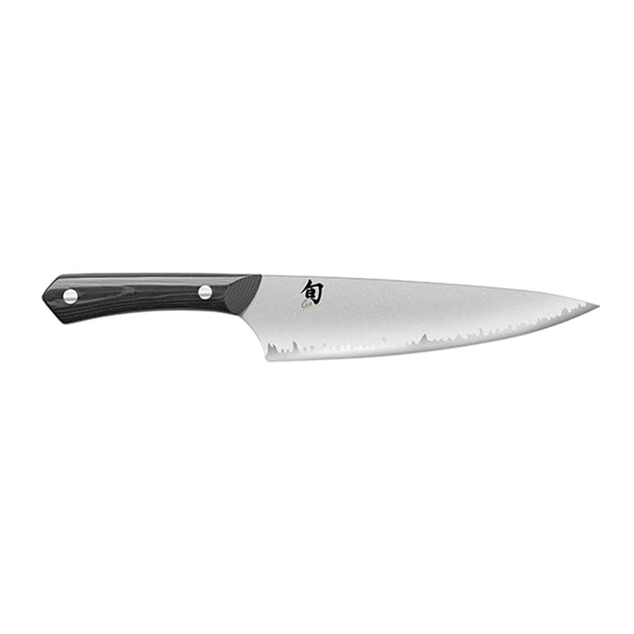 8 inch chef knife displayed horizontally on a white background