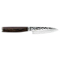 Shun Premier Paring Knife - 4″ displayed horizontally on a white background