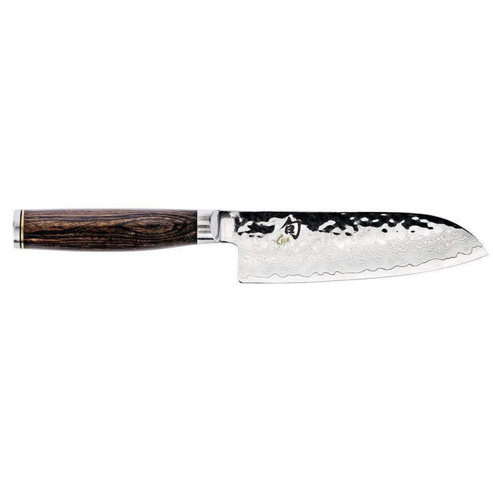 5.5 inch Shun Premier Santoku Knife displayed horizontally on a white background