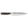 Shun Premier Serrated Utility Knife - 6.5″ displayed horizontally on a white background