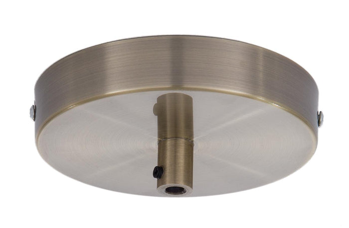 Single Port Light Fixture Canopy Kit with Antique Brass Finish