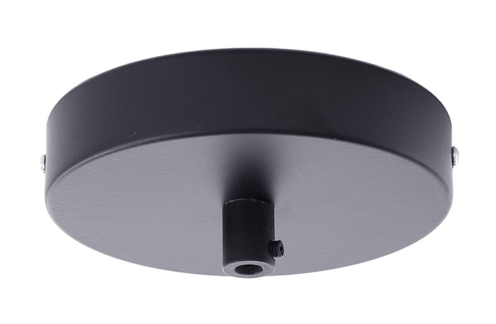 Single Port Lighting Fixture Canopy Kit with Flat Black Finish