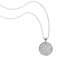 Small LOVE coin, 16"-18" classic rolo Silver