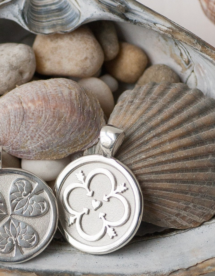 Small LOVE coin, 16"-18" classic rolo Silver
