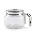 Clear Smeg 50s retro line coffee glass carafe displayed on a white background