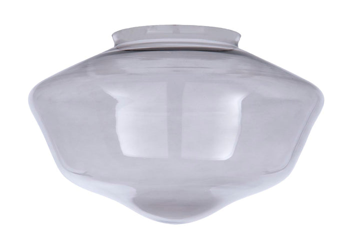 Smoked Glass Schoolhouse Shades, 6 inch lip fitter (08817S)