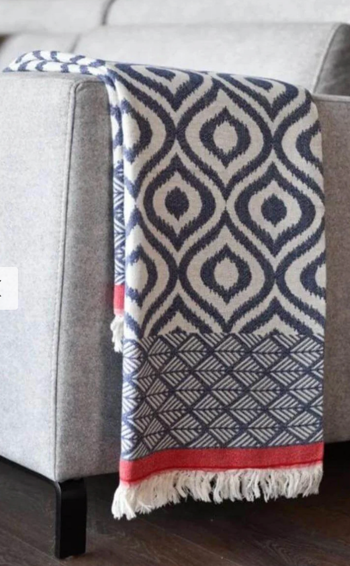 Soft jacquard weave blanket