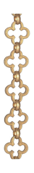 Solid Brass Arts & Crafts Style Lamp Chain, Unfinished