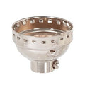 Solid Brass Lamp Socket Cap, E-26, Nickel Finish