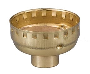 Solid Brass Lamp Socket Cap For Medium Base Socket, Tap 1/8 IP