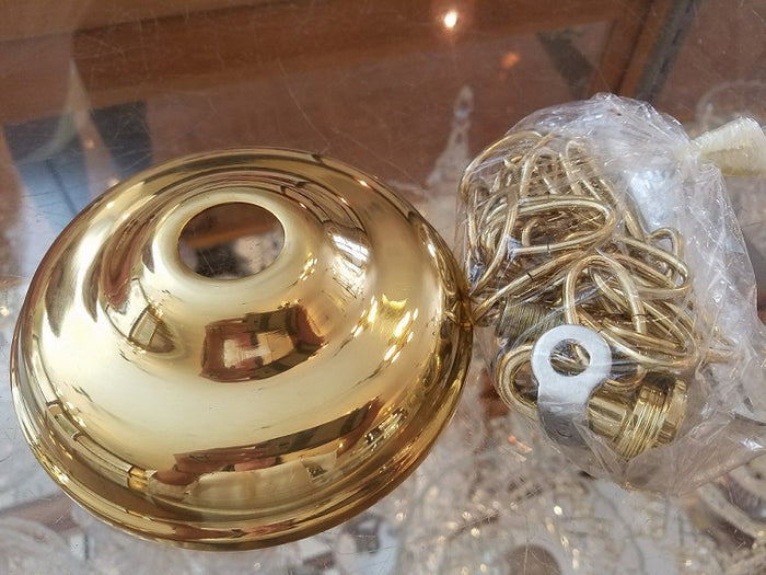 Solid Brass (Nickel Plated Shown) Canopy Kit,  5 1/2" dia.