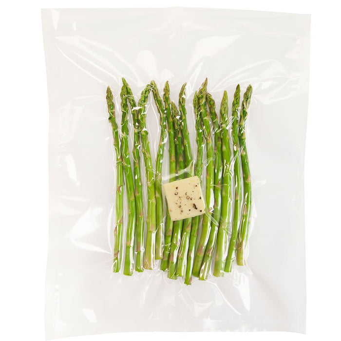SousVide Supreme Sous Vide SousVide Supreme Vacuum Seal Cooking Pouches, 1 Gallon/3.8 Liter, 25 qty. with butter and asparagus sealed inside