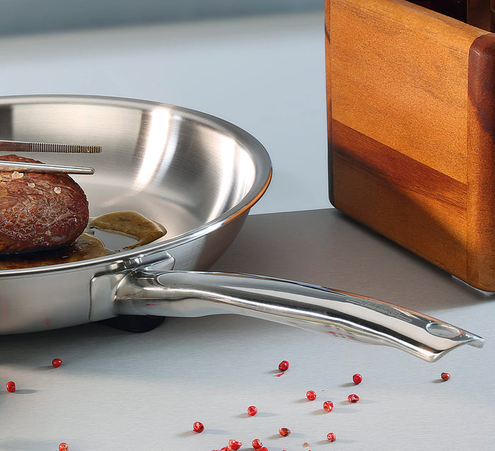 Stainless Steel frying pan displayed in a kitchen setting
