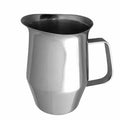 J.L. Hufford Barista Tools Stainless Steel Graduated Milk Frothing Pitcher - 16 oz displayed on a white background