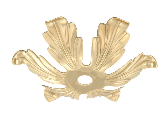 Stamped Brass Bobesche, 4"  dia.