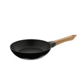 8 inch Staub Cast Iron Beechwood Handle Fry Pan displayed on a white background