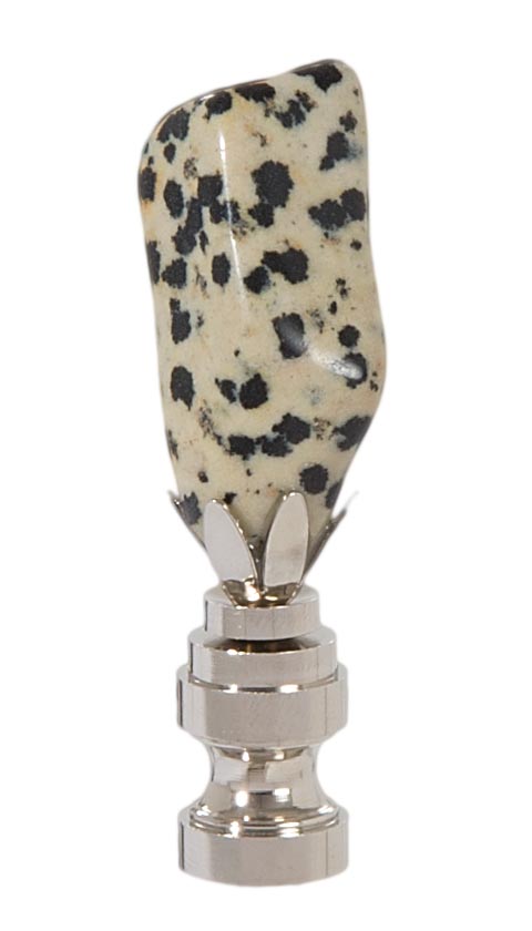Stone Lamp Finial, Dalmation Jasper, 2 1/2" ht.