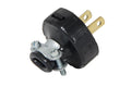 Straight Blade 2-Wire Plug, Black, Residential Grade