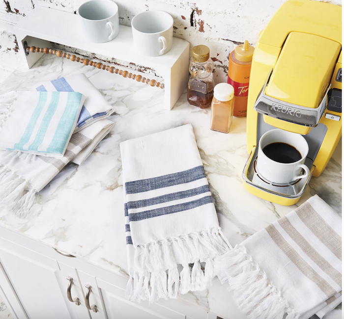 Striped kitchen towel