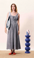 striped midi dress