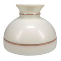 Student Shade, Cream with Gold Bands, 10 inch fitter (01048)