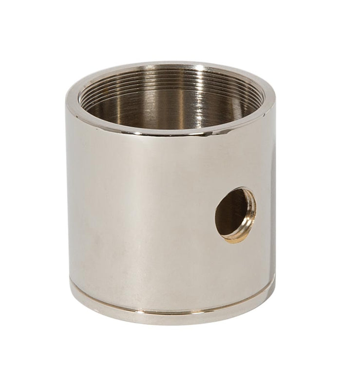 Tap 1/4F Large Polished Nickel Finish Turned Brass Lamp Cluster Body - Choice of Side Holes
