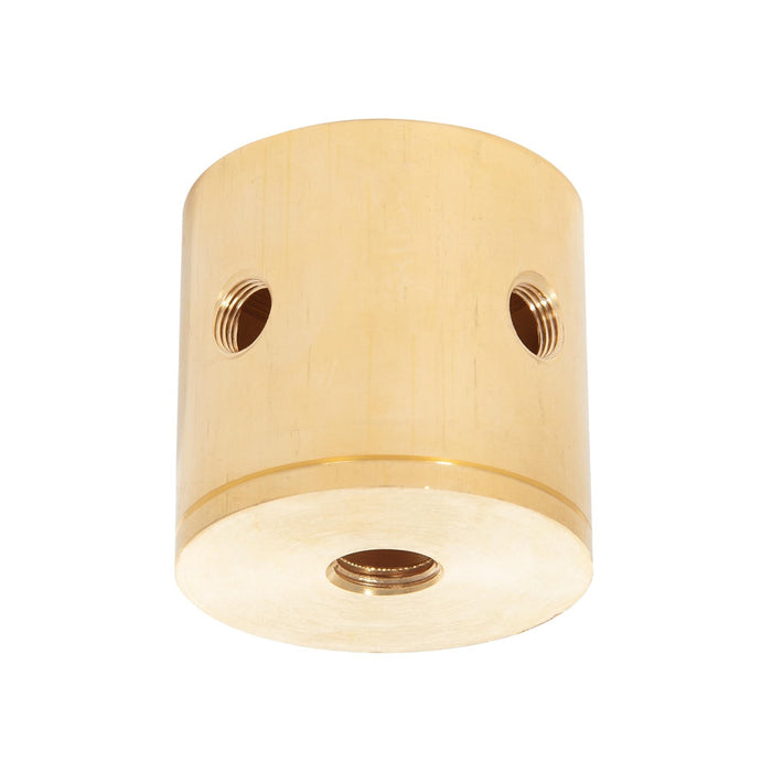 Tap 1/8F x 1/4F Large Unfinished Turned Brass Lamp Cluster Body - Choice of Side Holes