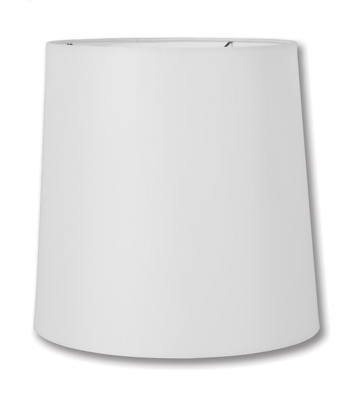 Tapered Deep Drum Lamp Shades - White Color, Microfiber Chiffon Material