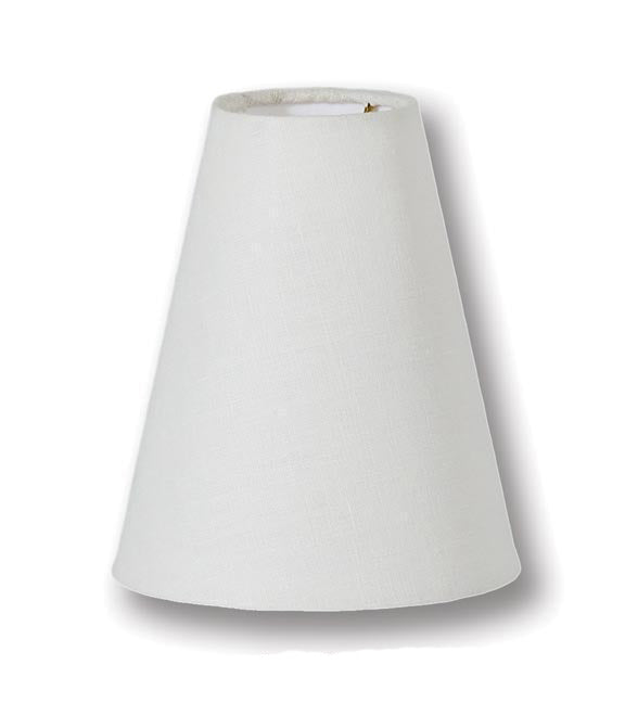 Tapered Deep Empire style Chandelier Shades, Off White Linen