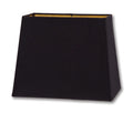 Tapered Retro Rectangle Hardback Shades - Black Color, 100% Fine Linen