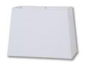 Tapered Retro Rectangle Hardback Shades - White Color, Microfiber Chiffon