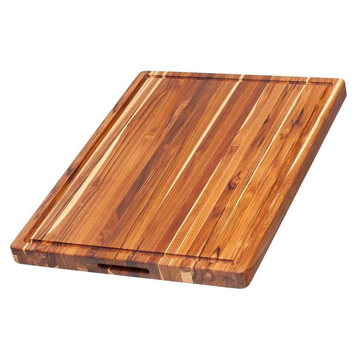 TeakHaus Cutting Boards Proteak Edge Grain Carving Board with Juice Canal, 20" x 15" x 1.5" displayed on a white background