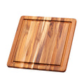 TeakHaus Cutting Boards Proteak Edge Grain Essential Cutting and Serving Board with Juice Canal, 12" x 12" x 0.55" displayed on a white background