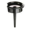 Black Technivorm Carafe Lid with Mixing Tube for KB Brewers displayed on a white background