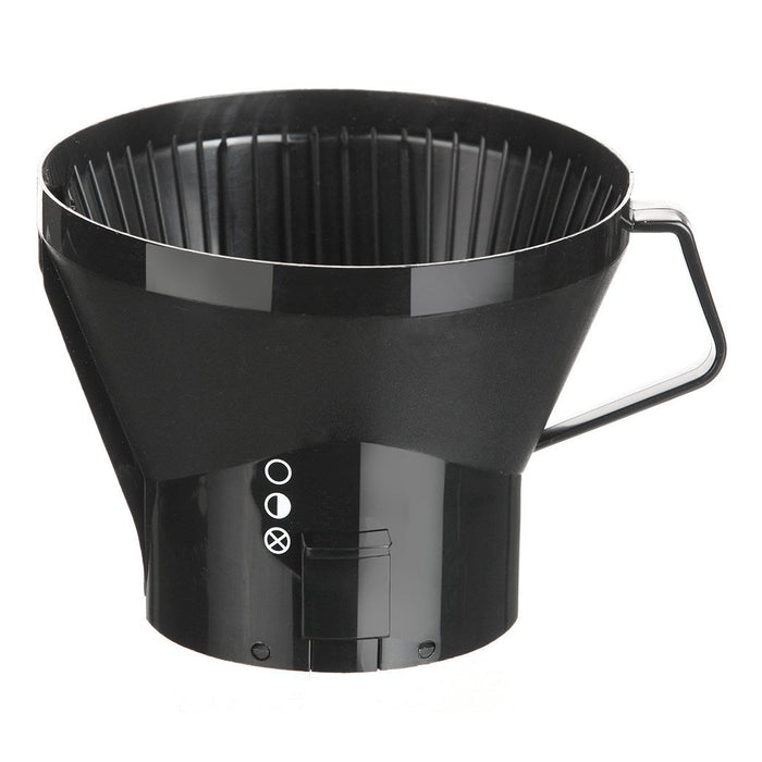 Black Technivorm Moccamaster Manual Brew-Basket, Round Base displayed on a white background