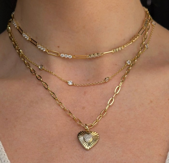 Thalia heart necklace -gold