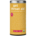Tin of The Republic of tea get throat aid tea displayed on a white background