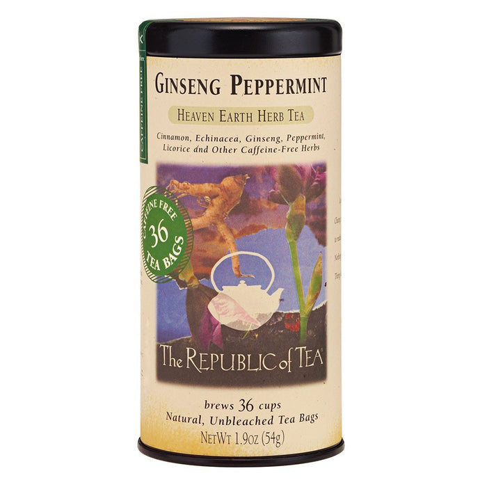 The Republic of Tea Gourmet Teas The Republic of Tea Ginseng Peppermint Herbal Tea Bags 36 Ct. JL-Hufford