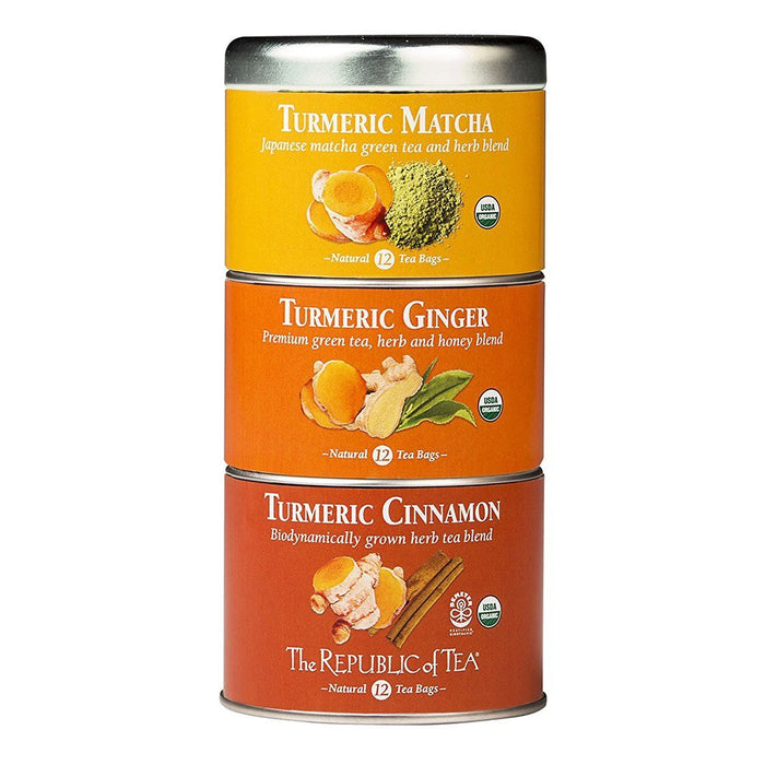 The Republic of Tea Gourmet Teas The Republic of Tea Organic Turmeric Stackable Tea Tin JL-Hufford