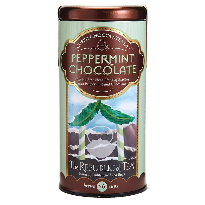 The Republic of Tea Gourmet Teas The Republic of Tea Peppermint Cuppa Chocolate Tea Bags 36 Ct. JL-Hufford