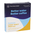 Third Wave Water packaging for Classic Light Roast Profile with blue, white, and yellow design on white background