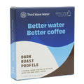 Third Wave Water packaging for dark roast coffee profile on a white background