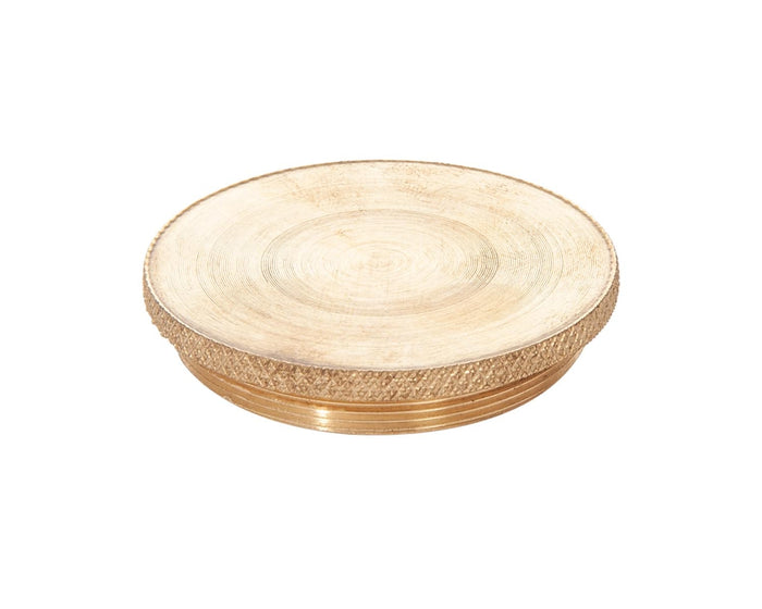 Turned Brass Cap, No Hole, 2 Inch Dia.